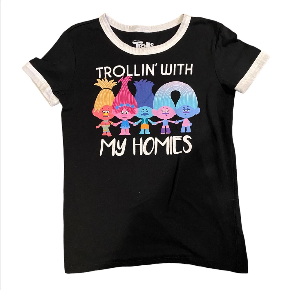 Dream Works Trolls graphic ringer tee